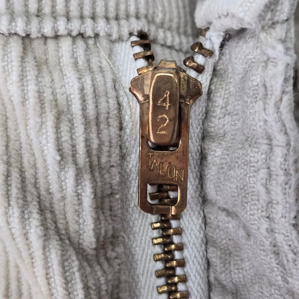 VTG 70s Levis‎ Corduroy Pants Men 33x30 Tan Cream Straight Leg Talon 42 Zipper
